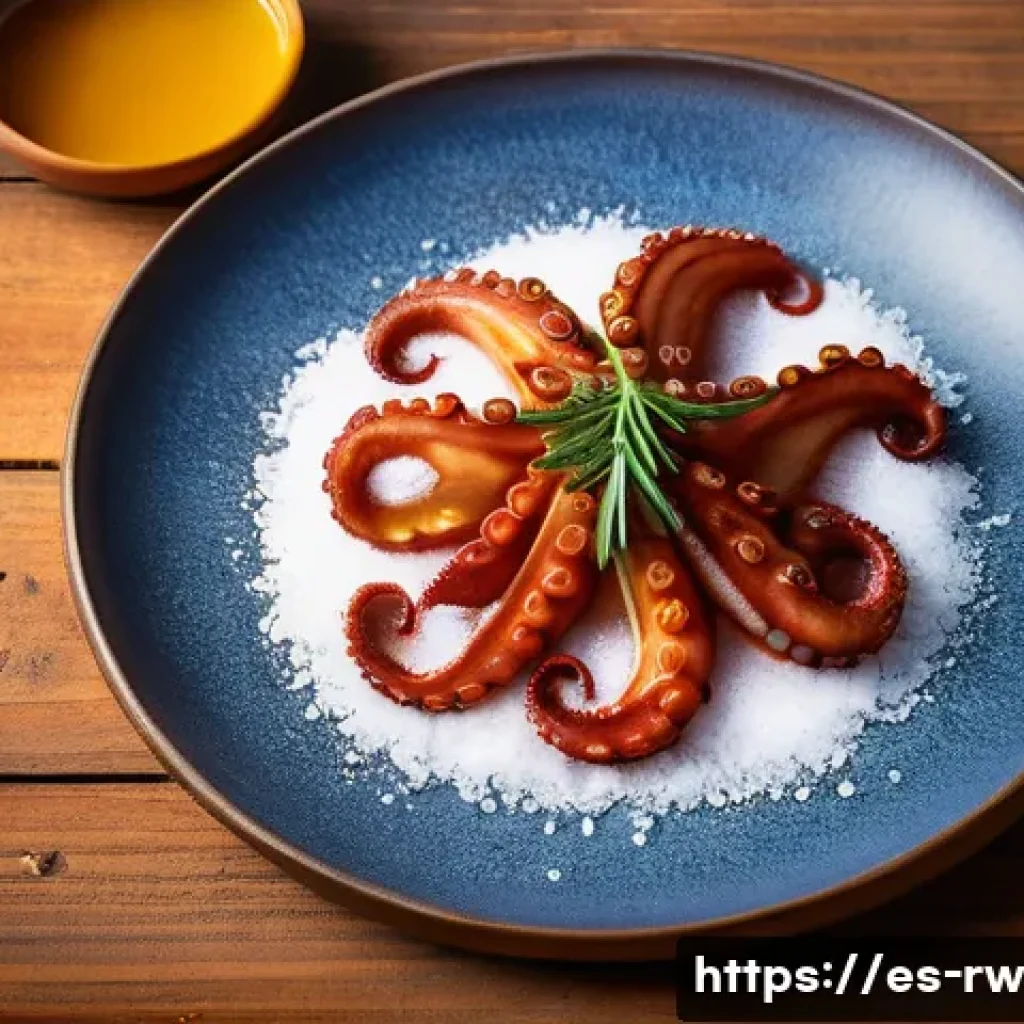 전통 조미료로 만드는 인기 요리 레시피 - **Image Prompt: Authentic "Pulpo a la Gallega" with Rich Paprika**
A close-up, top-down shot of ...