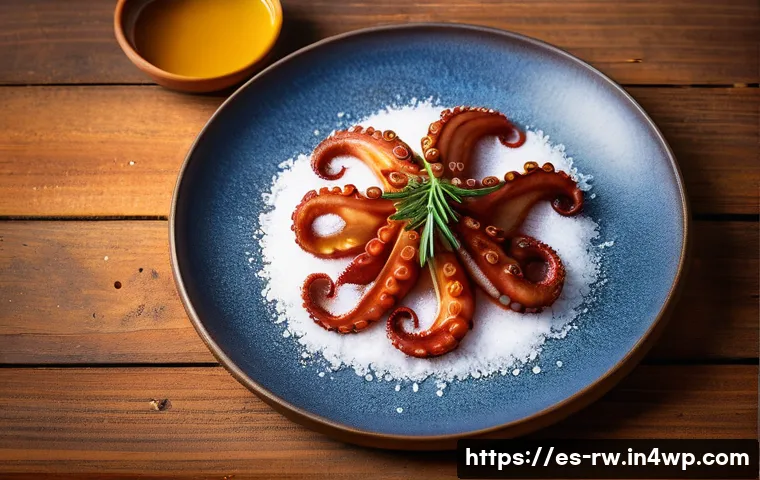 전통 조미료로 만드는 인기 요리 레시피 - **Image Prompt: Authentic "Pulpo a la Gallega" with Rich Paprika**
    A close-up, top-down shot of ...